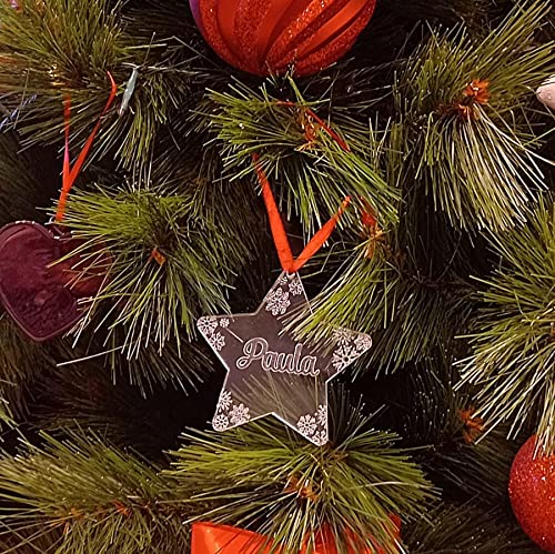 bola arbol navidad metacrilato estrella personalizada