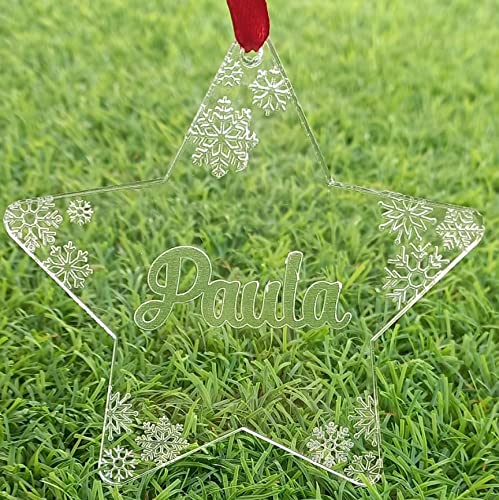 bola arbol navidad metacrilato forma estrella personalizada