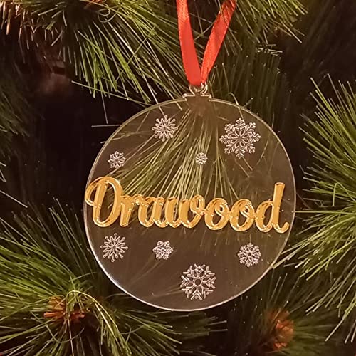 bola arbol navidad personalizada metacrilato (dorado)