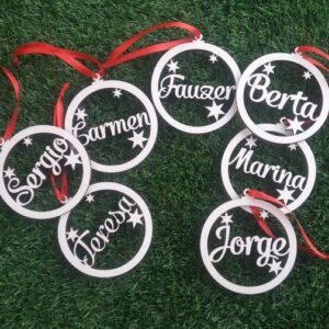 bolas navidad personalizadas madera