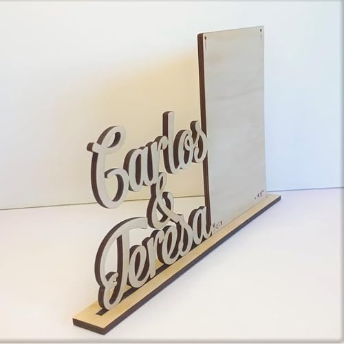 marco personalizado madera nombres